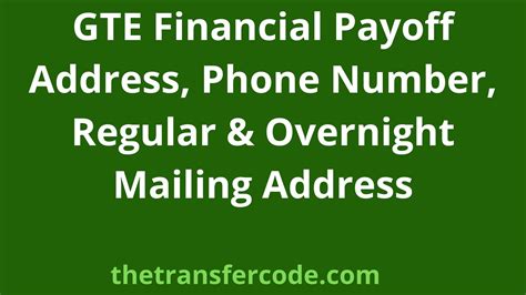 gte financial payoff phone number.